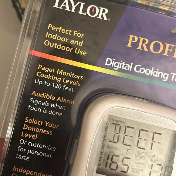 Taylor digital meat cooking thermometer and timer new in box - Picture 2 of 5